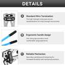 HKS Battery Cable Lug Crimping Tool 10-1 AWG with Cutter, 60Pcs Copper Ring Terminals & 60Pcs 3:1 Heat Shrink Tubing, Heavy Duty Wire Crimper Set for Battery Cables