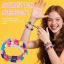 LANNEY Bracelet Making Kit, Friendship Bracelet Kit for Girls, 488 PCS Kandi Beads for Jewelry Making, Creative DIY Snap Beads Building Toys Set, Fun Christmas Birthday Gifts for Kids Ages 6-12