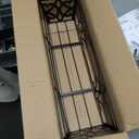 Railing Planter Box, Window Planter Box 24 Inch 2 Pack, Metal Hanging Flower Boxes with Non-Woven Fabric Liner, Adjustable Brackets for Deck Railing, Fence, Balcony, and Porch, Black