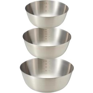 MANHONGYU Stainless Steel Mixing Bowls-3 Packs Small Thicker Stainless Steel Flat Bottom Mixing Bowls Set, Home, Refrigerator, and Kitchen Food Storage Organizers