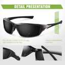 3 Pack Polarized Sports Sunglasses for Men, Mens Sunglasses Wrap Around UV Protection for Cycling Fishing Driving (A04-gray/Gray/Gray)