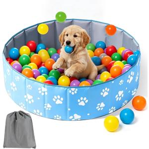 Large Dog Ball Pit, 40-Inch for All Types of Dogs and Cats, Foldable Ball Pit for Dogs Indoor and Outdoor Playpen, Party Toys Gifts (No Ball Included)