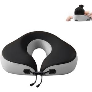 chislim Face Down Recovery Pillow with Adjustable Strap for Eye Surgery & Vitrectomy | Prone Sleeping Headrest with Removable Cover | BBL Post-Surgery Support Equipment (Grey)