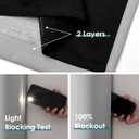 ChrisDowa 100% Blackout Curtains for Bedroom with Black Liner, 2 Thick Layers Total Blackout Thermal Insulated Grommet Window Curtains 72 Inch Length 2 Panels Set (Light Grey, 52 x 72 Inch)