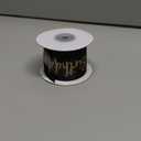 TONIFUL Glitter Black Happy Birthday Satin Ribbon 2 Inch x 10 Yards Wide Printed Shiny Ribbon for Gift Wrapping,Flower Bouquet Decoration,Crafts,Banner Making and Party Supply