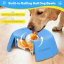 Yipetor Slow Feeder Dog Bowls for Liquid Treat, Enrichment Ball-Roll Bone Broth Dog Lick Bowl, 3/4 Cup Yogurt Pup Lick Toy for Large Medium Small Breeds Dietary Supplement/Post-op Nutrition