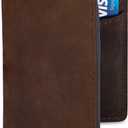 Premium Leather Credit Card Holder Wallet for Men | Slim RFID Blocking Wallet, (Brown Crazy Horse)