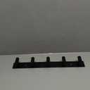 Coat Rack Wall Mount - 5 Coat Hooks, Towel Racks for Bathroom Robes Bags Keys, Hat Rack Wall Towel Hooks Organizer Essential (Black)