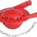 Korky 2021BP G-Max Flapper For TOTO Toilet Repairs - Large 3-Inch Flapper - Easy to Install - Made in USA (Red)