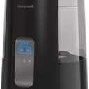 Honeywell Dual Comfort Cool + Warm Mist humidifier. Humidifier for Bedroom, Office, Living Room and Home. Provides Temporary Relief from Dry air discomforts - Black, HWC775B