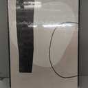 Framed Modern Black White Beige Abstract Wall Art, 1 Piece 24x36 In