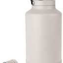 Simple Modern Trek Pivot | Gallon Water Bottle Jug with Handle & Boot | Interchangeable Straw & Chug Lids | Large Insulated Stainless Steel | Sports Camping Outdoors | 128oz, Almond Birch