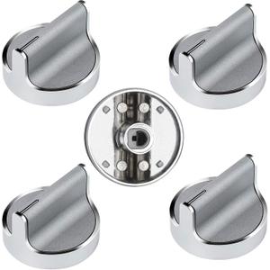 TOMOON (Upgraded Metal) W10594481 Gas Range Stove Knob Replacement for Whirlpool Gas Cooktop Range WCG97US0DS00 WCG97US6DS00,Stainless Steel Control Knob Replaces WPW10594481 3281332 AP6023301