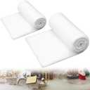 2 Rolls (40x150cm + 80x240cm), Snow Blanket, Fake Snow Blanket for Christmas Village, Christmas Snow Blanket, Decorative Winter Scenery