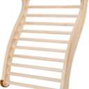 Sauna Backrest Sauna Accessories Wooden Slip-Resistant Non-Toxic Comfortable S-Shape Design Sauna Chair with Back, Sauna Accessories for Any Barrel or Infrared Sauna