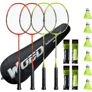 Professional Carbon Fiber Badminton Rackets Badminton Racquet for Backyards Gym