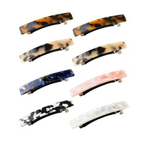 Hair Barrettes for Women, 8 Pcs Barrettes for Fine Thin Thick Hair, 3 Inch Acetate Small Clips Barrette No Slip, French Tortoise Shell Womens Girls Accessories