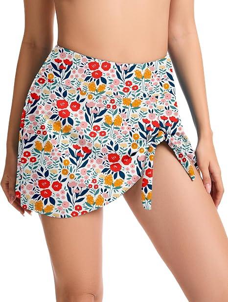 Soneven Women Swim Skirt with Tie Knot Tankini Swimsuit Bathing Suit Bottoms for Women (M)