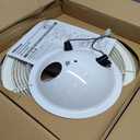 Broan-NuTone 750 Round Fan and Light Combo for Bathroom and Home, White Grille with Glass Lens, 100-Watts, 3.5 Sones, 100 CFM
