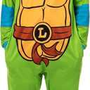 INTIMO Teenage Mutant Ninja Turtles Mens' Hooded Union Suit Costume Sleep Pajama For Adults (XX-Small-X-Small, Leonardo)