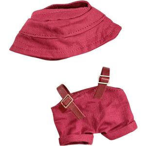 Doll Clothes Compatible with 17cm Labubu - Doll Outfit Set Accessories - Fashion Hat and Overalls Luxury Cute Outfit Set (one size)