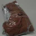 Wenrine Womens Puff Long Sleeve Sweater Dress Casual Button Down V Neck Ribbed Knit A Line Party Fall Mini Dresses Brown, Size M