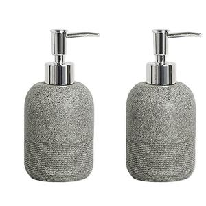 2pcs/Set Grey Soap Lotion Dispenser with A Spare Pump,Liquid Hand Soap Dispenser Sets for Bathroom Countertop, Soap Dispenser for Kitchen.