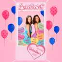 Gueevin Valentine's Day Conversation Hearts Photo Props Frame 75" x 40" Large Pastel Candy Heart Conversation Photo Props for Valentines Sweet Day Wedding Anniversary Bridal Shower Party Supplies
