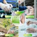 100-Count Disposable PE Safety Work Gloves, One Size Fits Most | Lightweight and Durable Hand Protection for Cleaning, Food Handling, and Light Industrial Tasks