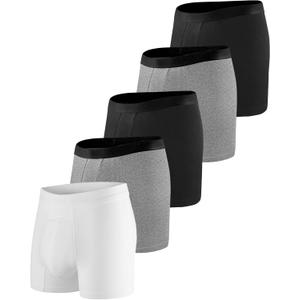 Incontinence Underwear for Men 150ML Absorbent Washable Reusable Heavy Flow Bladder Cotton Leak Proof Protective Boxer Briefs 5 Pack (Multicolor02, Large)