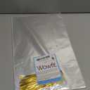 Wowfit 50 CT 9x14 Inch Clear Flat Cellophane Gift Bags with 6" Gold Twist Ties, Cello Packaging for Goodies, Decorations, and Wedding Gift Wrapping
