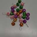 Newmemo Colorful Disco Balls Ornaments 28PCS Mirror Disco Ball Mini Christmas Disco Balls with Rope Hanging Reflective Mirror Disco Ball Cake Topper for Xmas Tree Decoration Birthday Wedding