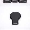 PU Commode Seat Cushion, Black Padded Cushion for Bedside Commodes, Chair, Shower Wheelchair, C Shape, 16.92x16.92x1.95 Inch