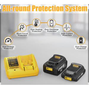 Powilling DCB206 DCB230 Lithium Battery for-Dewalt 20V Battery+DCB118 Charger DCB107 DCB105 DCB101 DCB115 for-Dewalt Battery DCB204 DCB206 DCB200 DCD/DCF/DCG-Dewalt 20V Max Battery