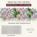 Wedding Arch Artificial Flowers (Requires DIY Assembly) - Artificial Silk Floral Arrangement Ceremony Backdrop for Bridal Shower, Birthday, Outdoor Party Decor