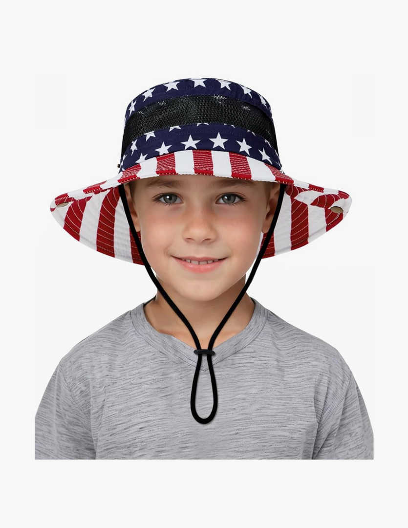 Century Star Outdoor Kids Sun Hat UPF 50+ Quick Dry Adjustable Bucket Hat Windproof Waterproof Beach Fishing Safari Hat