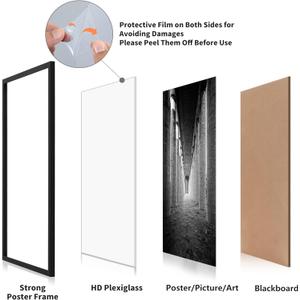 DOAI ART 24x36 Poster Frame Black 2 Pack, Poster Frames 24 x 36 inches or 24x36 Picture Frames with HD Plexiglass for Horizontal or Vertical Wall Mounting, Durable Scratch-proof Safe and Artistic DOAI ART 24x36 Poster Frame Black 2 Pack, Poster Frames 24 x 36 inches or 24x36 Picture Frames with HD Plexiglass for Horizontal or Vertical Wall Mounting, Durable Scratch-proof Safe and Artistic