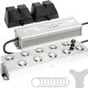 Upgrade Ultrasonic Fogger 10 Head, Ultrasonic Mist Maker with Float, 7000ml/H Mist Maker Fogger w/ 350W Waterproof Power Supply, Perfect for Pond, Greenhouse, Rockery, Halloween Decoration