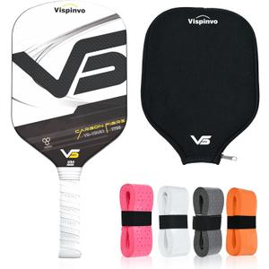 16MM Edgeless Pickleball Paddle, 3K T700 Thermoformed Raw Carbon Fiber Pickleball Paddle, USAPA Approved, Foam Injected Edges for Expanded Sweet Spot, Control and Balance