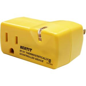 HEATIT ET-21 Freeze Thermostatically Controlled Outlet On at 38F /Off at 50F ET-21-1 1PC 