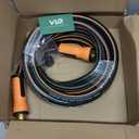 Garden Hose 25 ft x 5/8", NON-EXPANDING Flexible Water Hose, Kink Resistant Lightweight Hybrid Hose-Black Orange