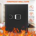 Fireproof Home Safes, Safe Box with Numeric Keypad and Spare Keys, Large Safe for Passports Money Jewelry Firearms