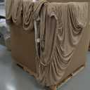 H.VERSAILTEX 3 Piece Stretch Sofa Covers for 2 Cushion Sofa Couch Covers for Living Room Sofa Slipcovers (Base Cover Plus 2 Seat Cushion Covers) Thicker Jacquard Fabric (Large Sofa, Ivory) (Medium-XL)