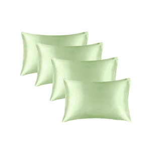 BEDELITE Satin Pillowcase for Hair and Skin, Super Soft Similar to Silk Pillow Cases 4 Pack with Envelope Closure, Cooling Pillowcases for Women Men (20"x40" King Size, Gleam)