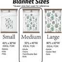Succulent Blanket Botanical Floral Throw Blankets Lightweight Flannel Throws for Camping Couch Chair Office Bed Home Spring Summer Decor Gifts for Plant Lover,60x50inch