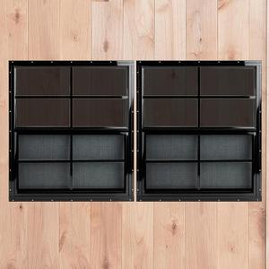 18" x 23" Black Shed Windows 2 Pack,Small Windows with Tempered Glass - Flush Mount | Ultimate Choice for Chicken Coop, Greenhouse, Garage, Playhouse