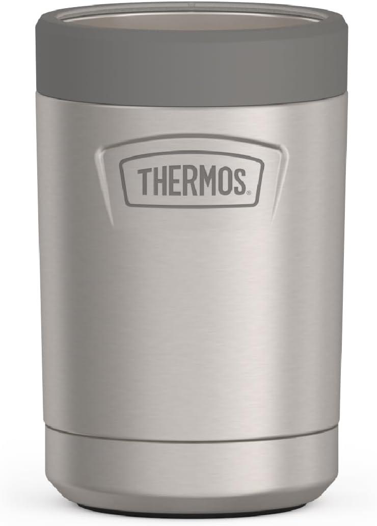 THERMOS ICON SERIES, Beverage Can Insulator - 12 Ounce, Matte Stainless Steel - Vacuum Insulated