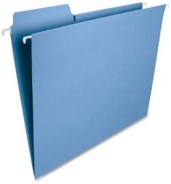 Smead FasTab Hanging File Folders, Letter, Blue, 20/Box