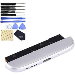 VEKIR Complete Type-C USB Charger Port Flex Cable Replacement with Microphone Speaker Assembly Replacement for LG G5 H830 (T-Mobile)(Silver)