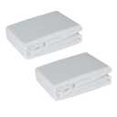 Home Details 4 Pack Queen Size Premium Zippered Mattress Protector | Cooling | Cozy | Comfortable | PVC | Bed Bug Prevention | Waterproof | Hypoallergenic | Easy to Clean | Zipper | Encasement | White